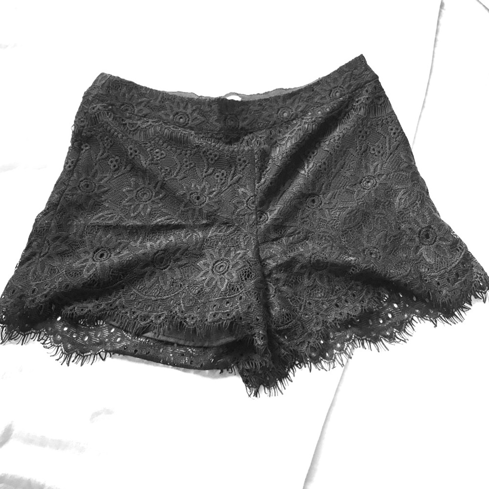 Black Lace Shorts